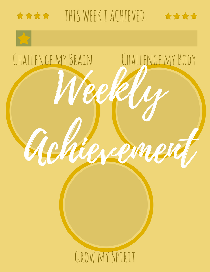 Weekly Achievement Worksheet